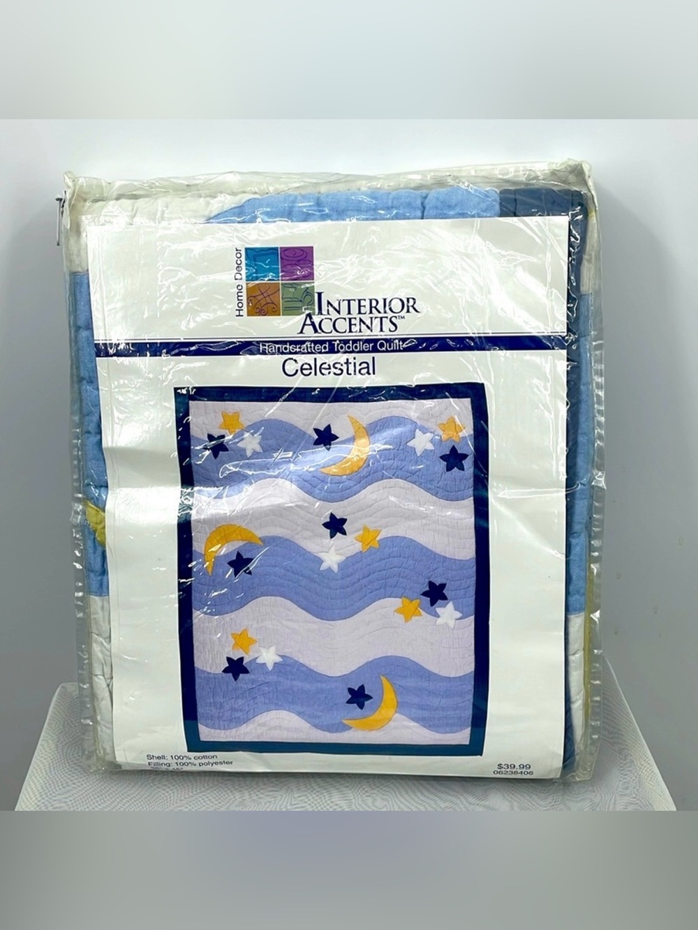 NWT Vintage Y2K Interior Accents Celestial Toddler Crib Quilt